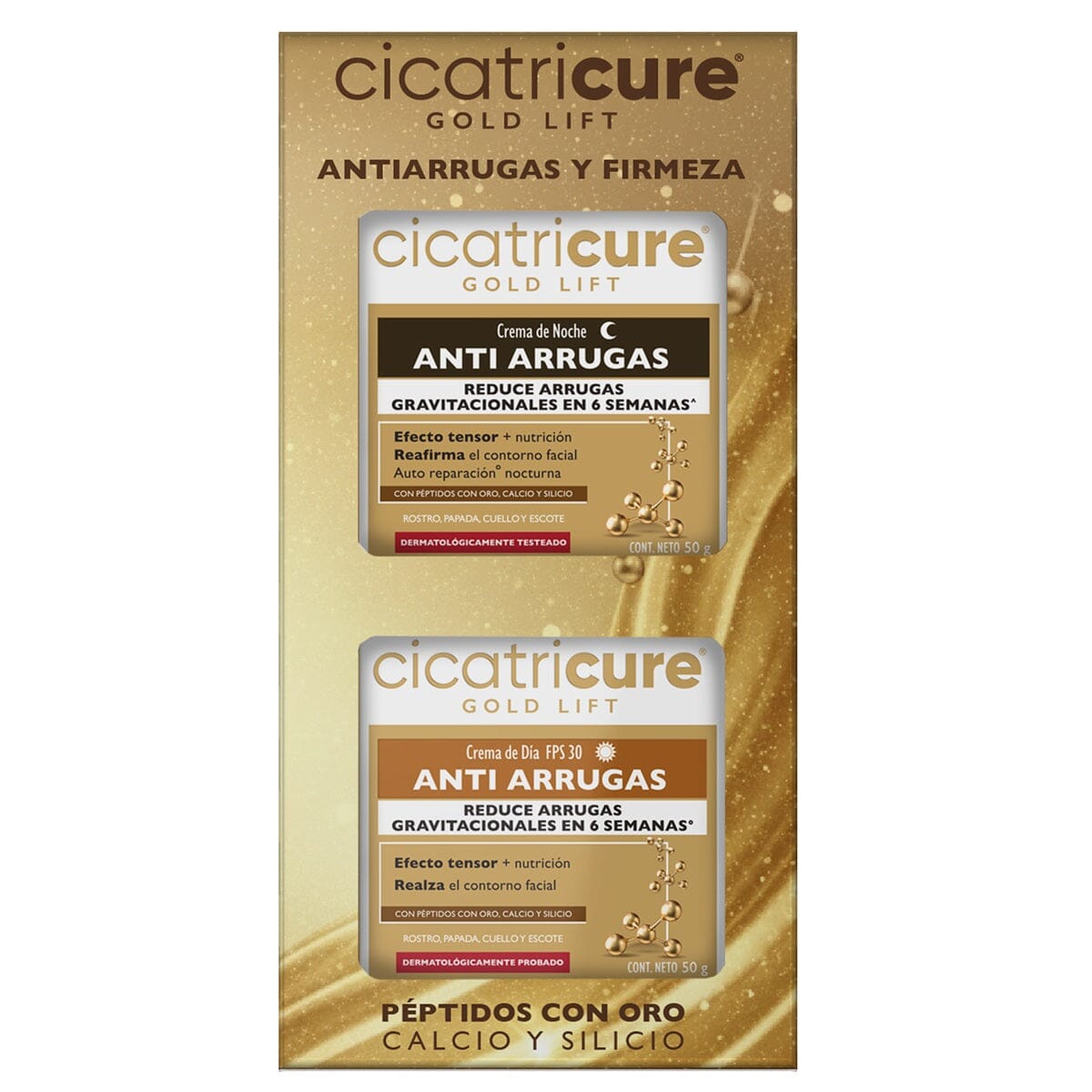 Pack Cicatricure GOLD LIFT Antiarrugas y Firmeza GENOMMA LAB